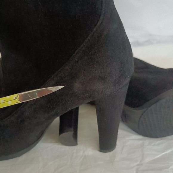 Stuart Weitzman Short sock black boots size 7M suede - Picture 3 of 16